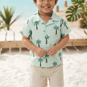 Palm Print Casual Shirt